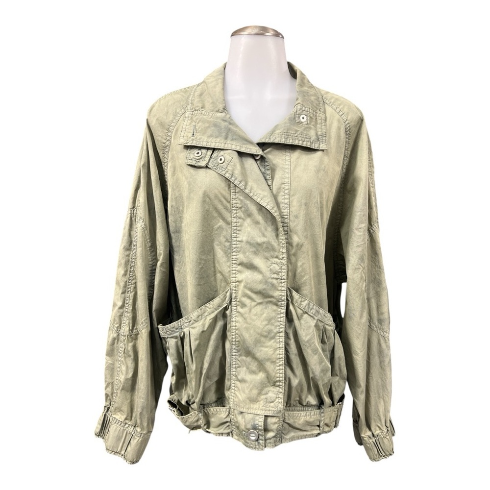 Free People Women's Lightweight Parachute Jacket in Green Size: Large NWT